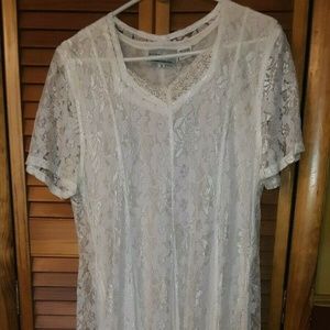 Beautiful White Embroidered Morningside Dress M